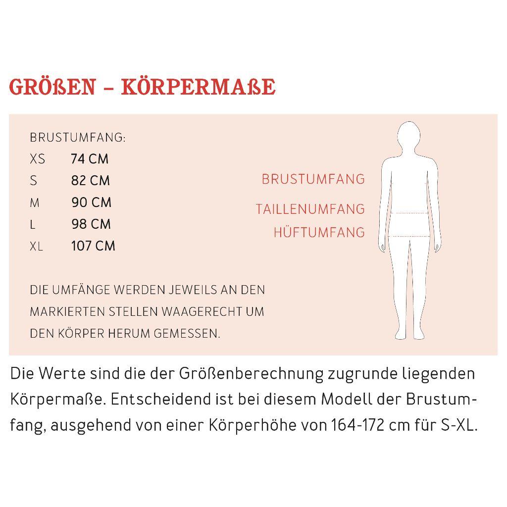 Papierschnittmuster Kapuzenpulli Frau Toni XS-XL